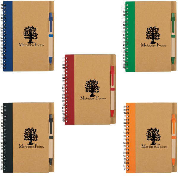 SH6100 Eco-Inspired Spiral Notebook & PEN With Custom Imprint